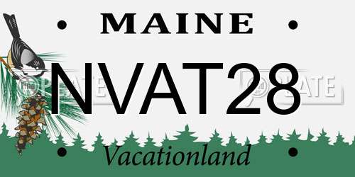 NVAT28 Maine License Plate