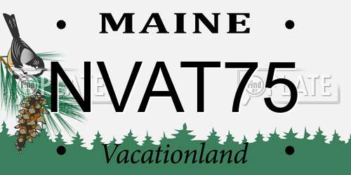 NVAT75 Maine License Plate