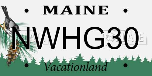 NWHG30 Maine License Plate
