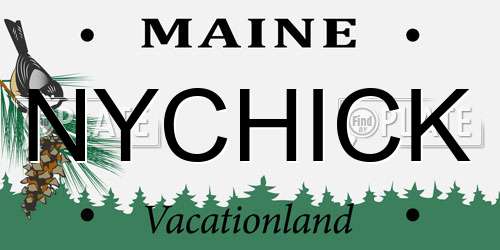 NYCHICK Maine License Plate