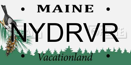 NYDRVR Maine License Plate