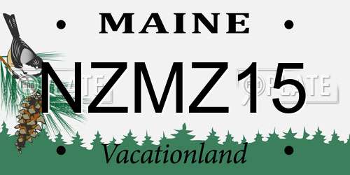 NZMZ15 Maine License Plate
