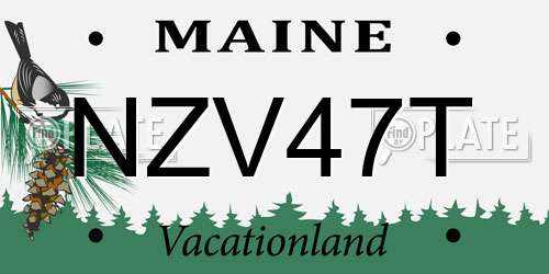 NZV47T Maine License Plate