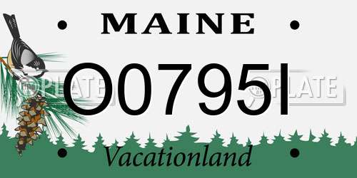 O0795I Maine License Plate
