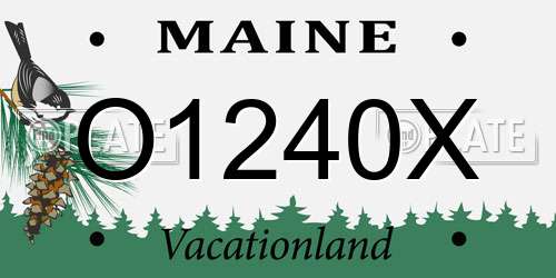 O1240X Maine License Plate