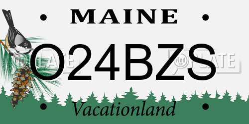 O24BZS Maine License Plate