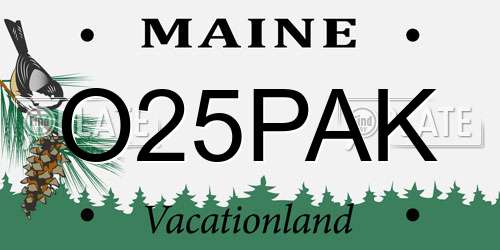 O25PAK Maine License Plate