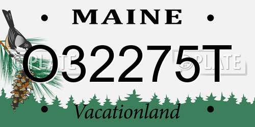 O32275T Maine License Plate