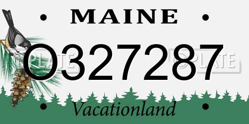 O327287 Maine License Plate