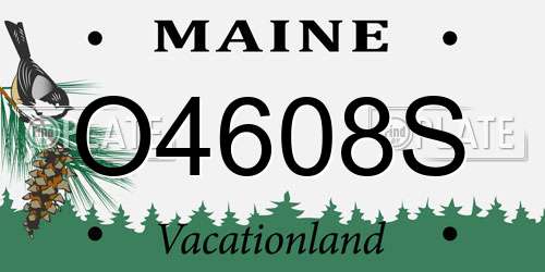 O4608S Maine License Plate