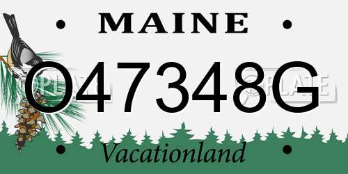 O47348G Maine License Plate