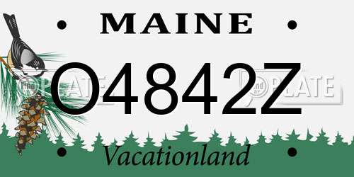 O4842Z Maine License Plate