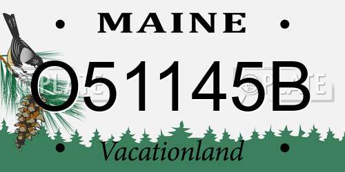 O51145B Maine License Plate