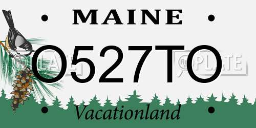 O527TO Maine License Plate