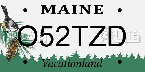 O52TZD Maine License Plate