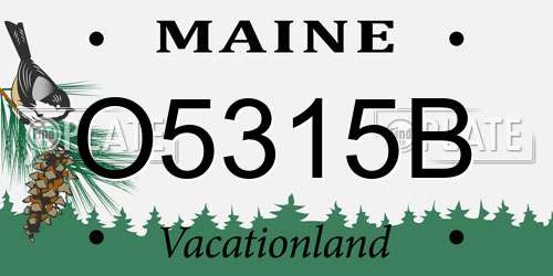 O5315B Maine License Plate