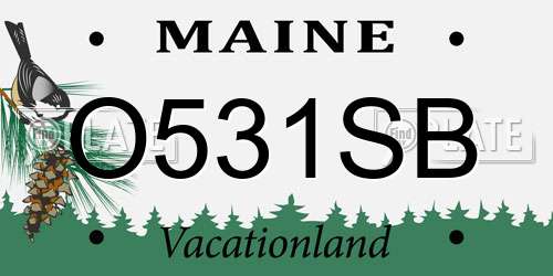 O531SB Maine License Plate