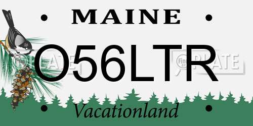 O56LTR Maine License Plate