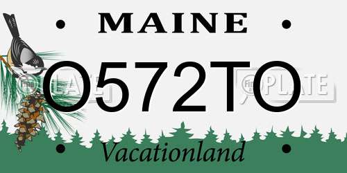 O572TO Maine License Plate