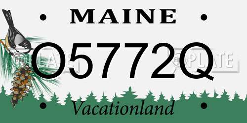 O5772Q Maine License Plate