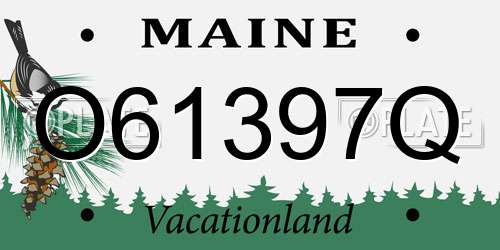 O61397Q Maine License Plate