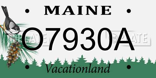 O7930A Maine License Plate