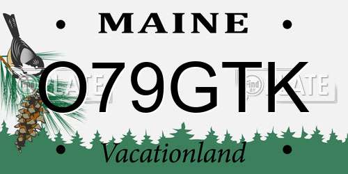 O79GTK Maine License Plate