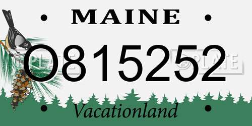 O815252 Maine License Plate