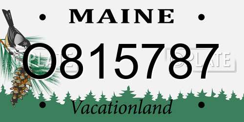 O815787 Maine License Plate