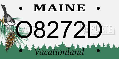 O8272D Maine License Plate