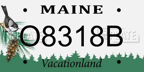 O8318B Maine License Plate