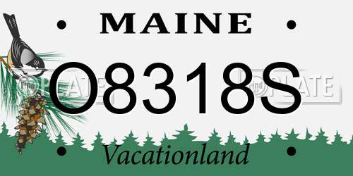 O8318S Maine License Plate