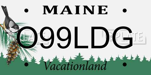 O99LDG Maine License Plate