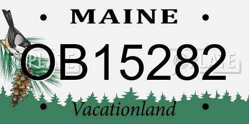 OB15282 Maine License Plate