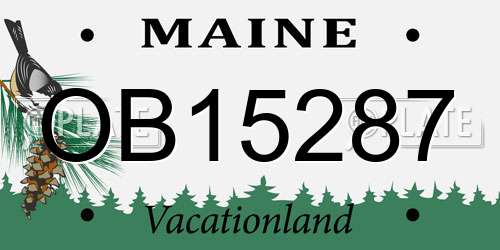 OB15287 Maine License Plate
