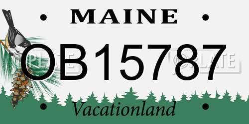 OB15787 Maine License Plate