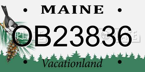 OB23836 Maine License Plate