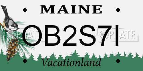 OB2S7I Maine License Plate
