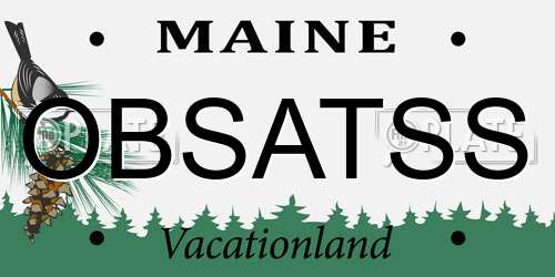 OBSATSS Maine License Plate