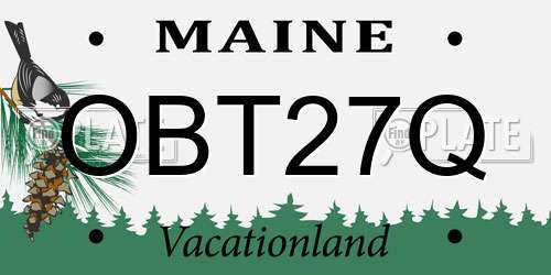 OBT27Q Maine License Plate