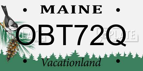 OBT72Q Maine License Plate