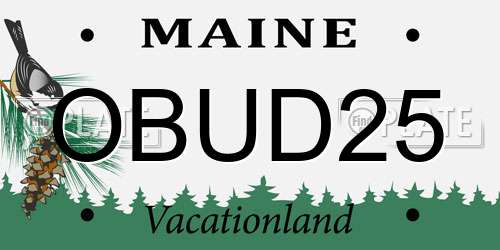 OBUD25 Maine License Plate