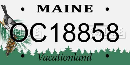 OC18858 Maine License Plate