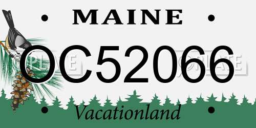 OC52066 Maine License Plate