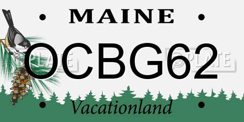 OCBG62 Maine License Plate