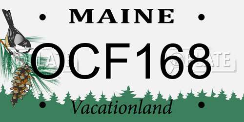 OCF168 Maine License Plate