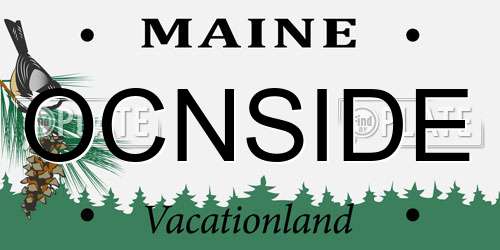 OCNSIDE Maine License Plate