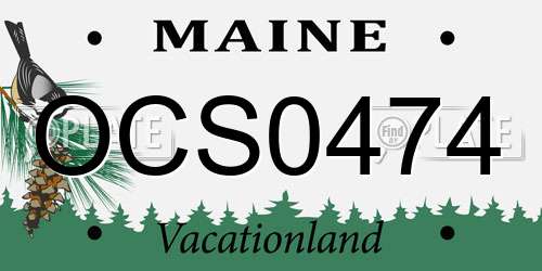 OCS0474 Maine License Plate