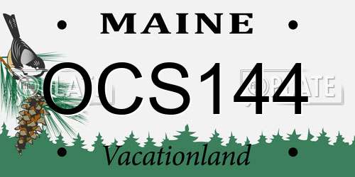 OCS144 Maine License Plate
