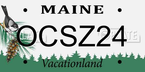 OCSZ24 Maine License Plate